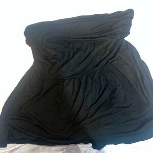 Black Short Strapless Romper